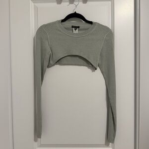 Dynamite Light Green Women's Crewneck Sleeve Sweater